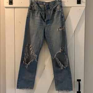 AGOLDE 90’s pinch waist destroyed denim